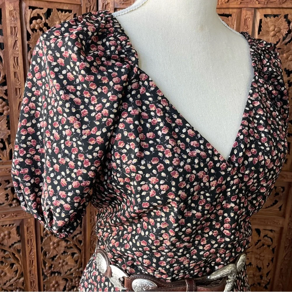 RESET Floral Ditsy Puff-Sleeve Mini Dress - Picture 5 of 10